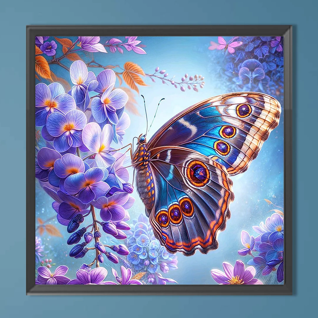Diamond Painting - Full Round Drill - Butterfly(Canvas|30*30cm)