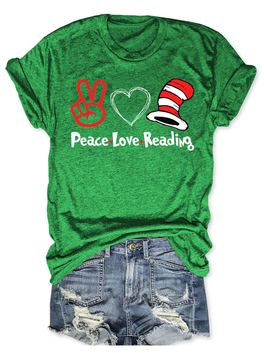 Peace Love Reading T-shirt