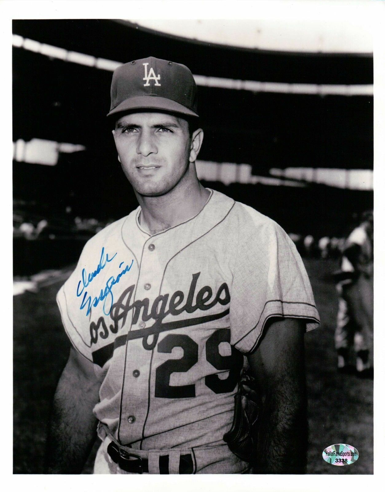 Chuck Essegian Signed 8X10 Vintage Photo Poster painting Autograph LA Dodgers Pose Auto COA