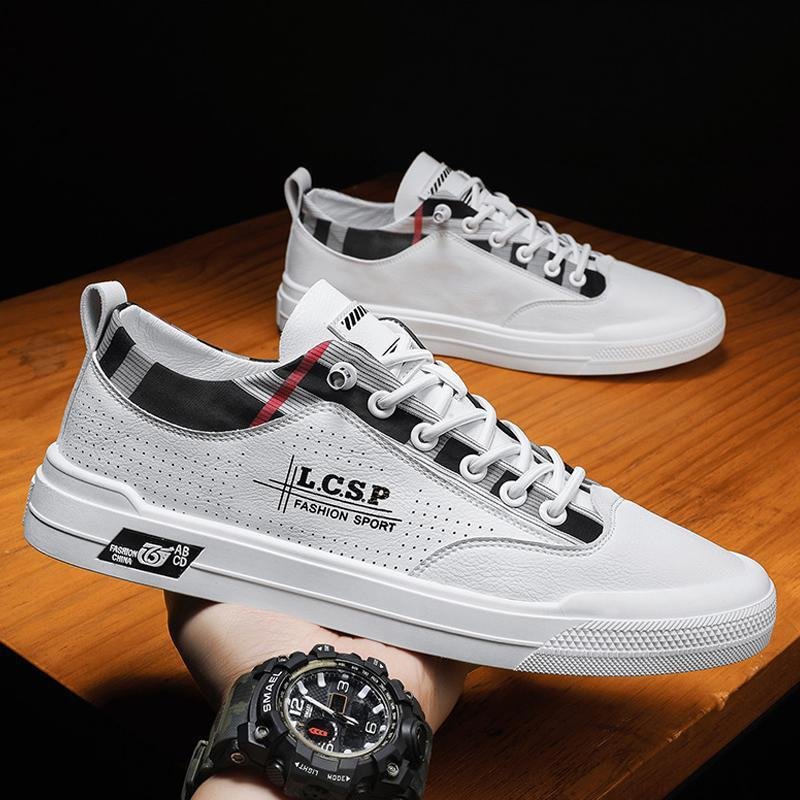 men's white shoes breathable sneakers