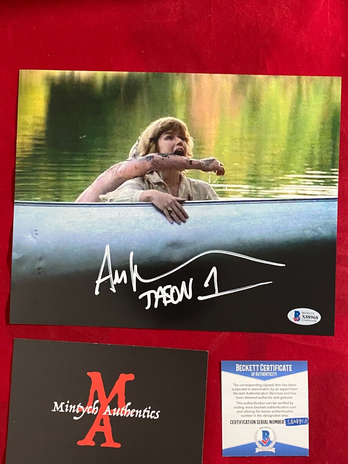 ARI LEHMAN FIRST JASON VOORHEES SIGNED 8X10 Photo Poster painting! FRIDAY THE 13TH! BECKETT COA