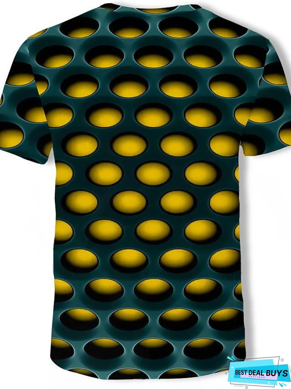 Men's Graphic 3D Print T-Shirt Street Chic Exaggerated Daily Casual Round Neck Purple / Yellow / Red / Lime Green / Green / Summer / Short Sleeve