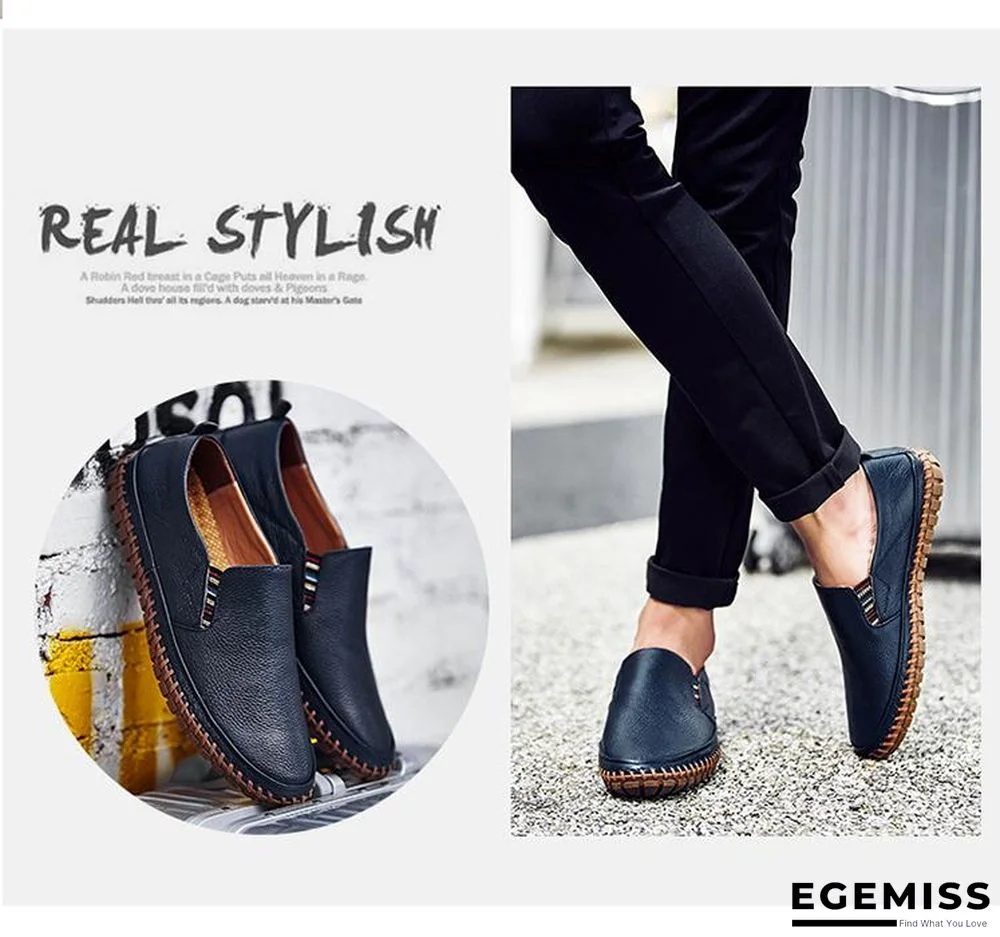 Leather Men Shoes Slip On Shoes Leather Loafers Mens Moccasins Shoes Italian Designer Shoes | EGEMISS