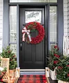 🔥Last Day 49% OFF🎄Red Berry Ruffled Burlap Christmas Wreath🎄-mysite-Adracos