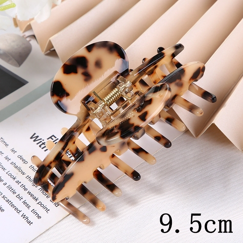 Minimalist Color Block Acetic Acid Sheets Carving Hair Claws 1 Piece