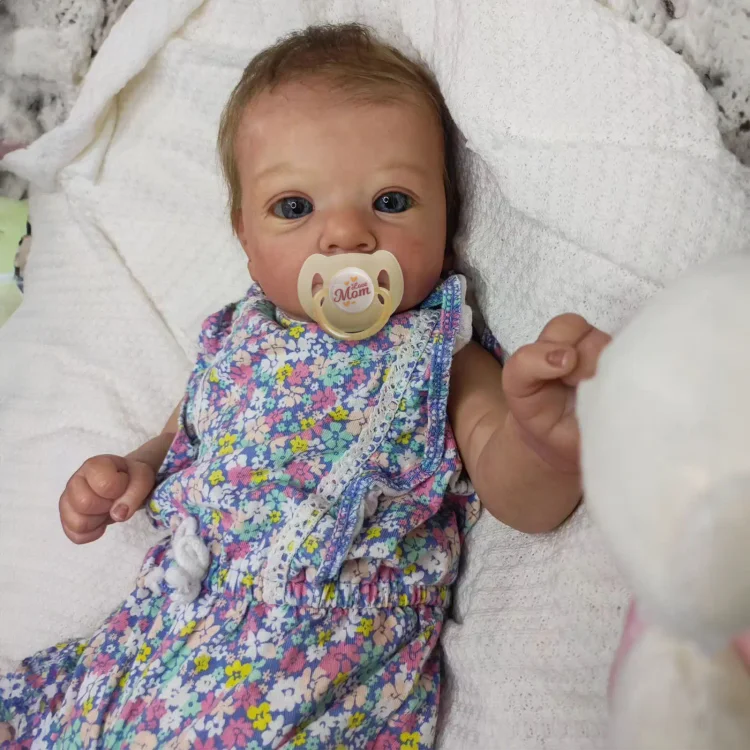 [New] 18" Real Lifelike Cute Blue Eyes Reborn Newborn Doll Named Dadian：Realistic Reborn Baby Dolls By Rsgdolls®