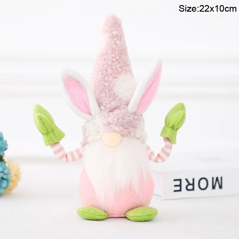 Easter Faceless Gnome Rabbit Doll Handmade Reusable Home Decoration Spring Hanging Bunny Ornaments Kids Gift