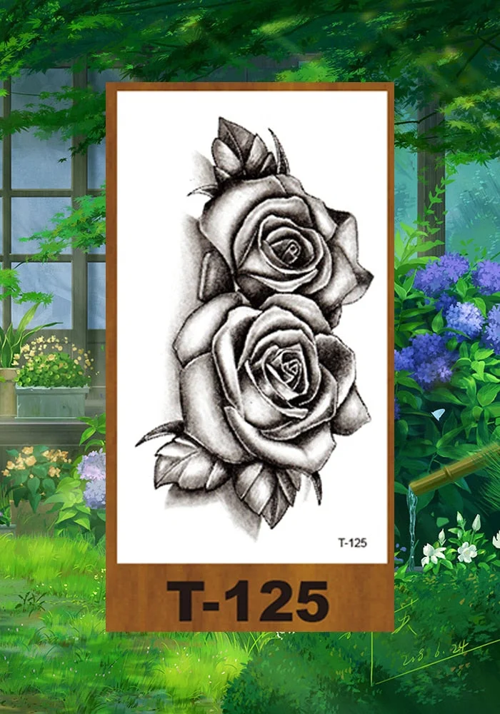 Drop Shipping Small Temporary Tattoo Sticker Plum Bird Geometric Figure Bow Moon Girl Kid Men Arm Abdomen Neck Ankles Art Tatoo