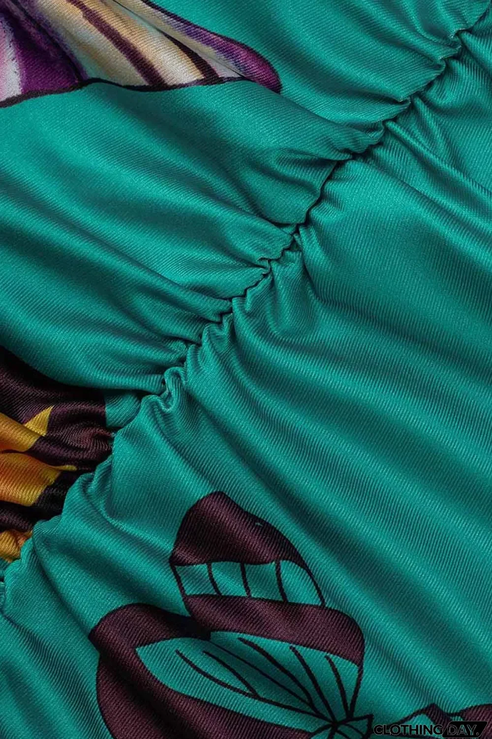 Green Fashion Street Print Patchwork Halter Sleeveless Two Pieces