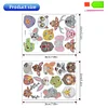 2pcs DIY Cartoon Animals Diamond Painting Stickers