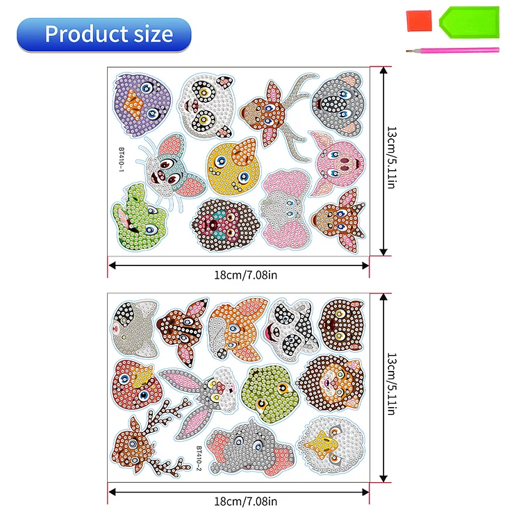 4PCS Special Shape+Round Diamond Painting Bookmark Kits Kits(Rainbow  Pteranodon)