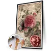 Vintage Butterfly Peonies-Paint by Numbers Acrylic Painting 40*60CM(Poster style）