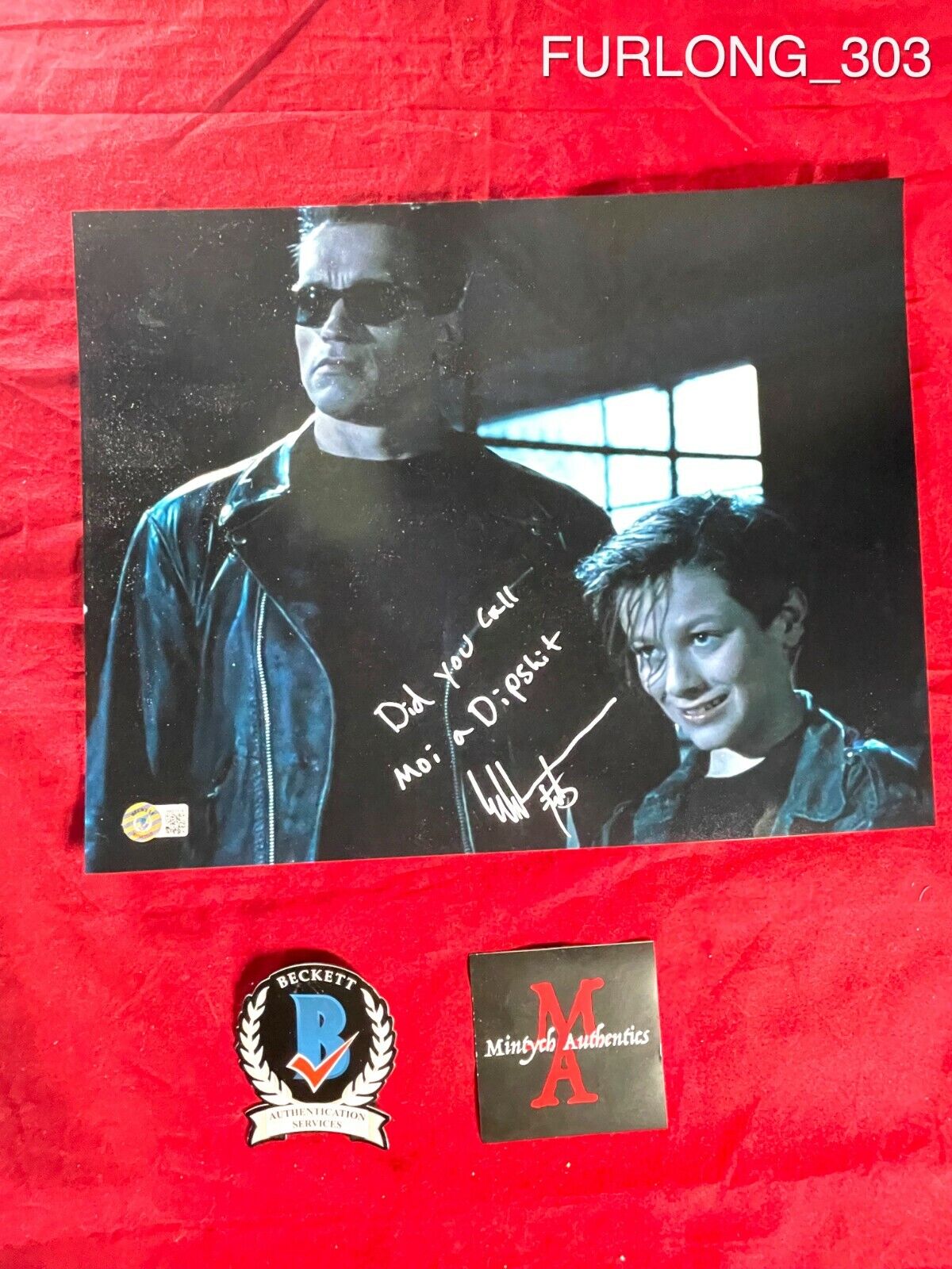 EDWARD FURLONG AUTOGRAPHED SIGNED 11x14 Photo Poster painting! TERMINATOR 2 JOHN CONNOR! BECKETT