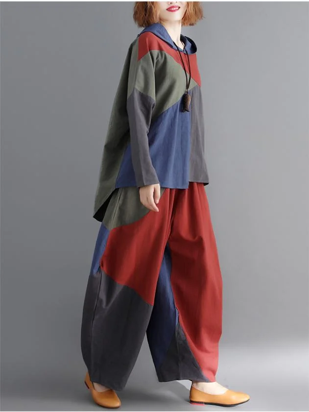 Loose Split-joint Colorful Suits