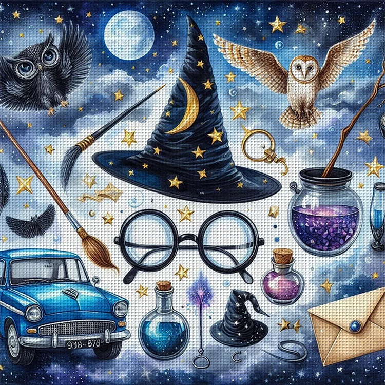 【Huacan Brand】Harry Potter 18CT Stamped Cross Stitch 30*30CM