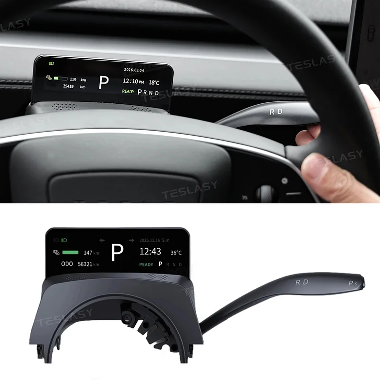 Model Y Juniper/Model 3 Highland Gear Shift Control Stalk with 3.7&ldquo; Integrated Display