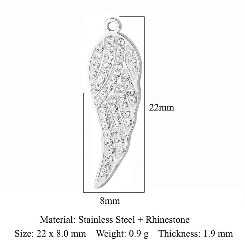 1 Piece Titanium Steel Rhinestones Plating Inlay Pendant