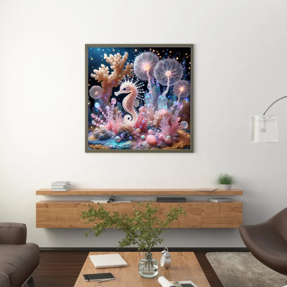 Diamond Painting - Full Round Drill - Seahorse Seaweed(Canvas|40*40cm)