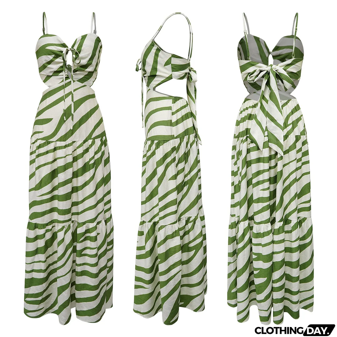 Social Hour Striped Maxi Dress