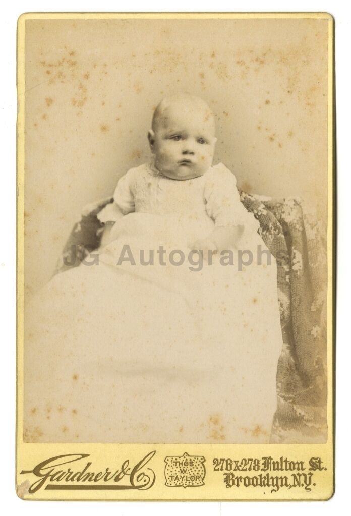 19th Century Children - Original 19th Century Cabinet Card Photo Poster painting - Brooklyn, NY