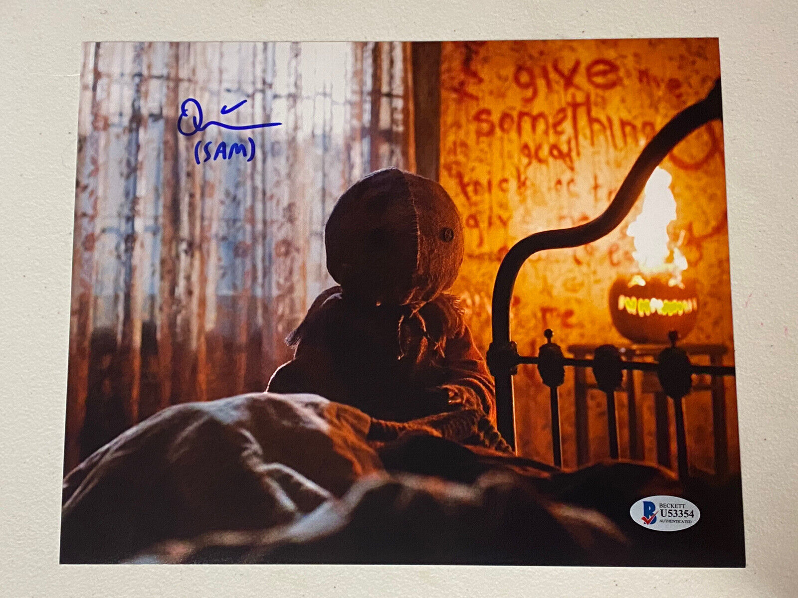 TRICK R TREAT SAM QUINN LORD SIGNED AUTOGRAPHED Photo Poster painting BECKETT COA # U53354