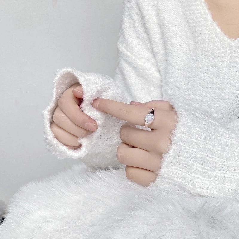 18K Gold Plated Silver Plated 925 Sterling Silver Geometric Wide Band Rings Open Ring Rings