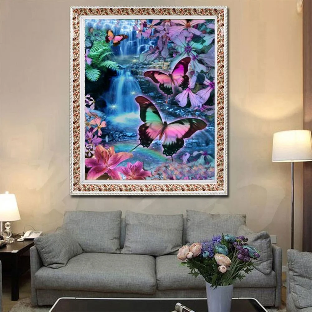 Diamond Painting - Full Round Drill - Colorful Butterfly