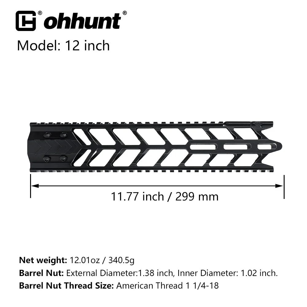 ohhunt ® AR15 Free Float M-LOK Handguard With Front Sight wholesale