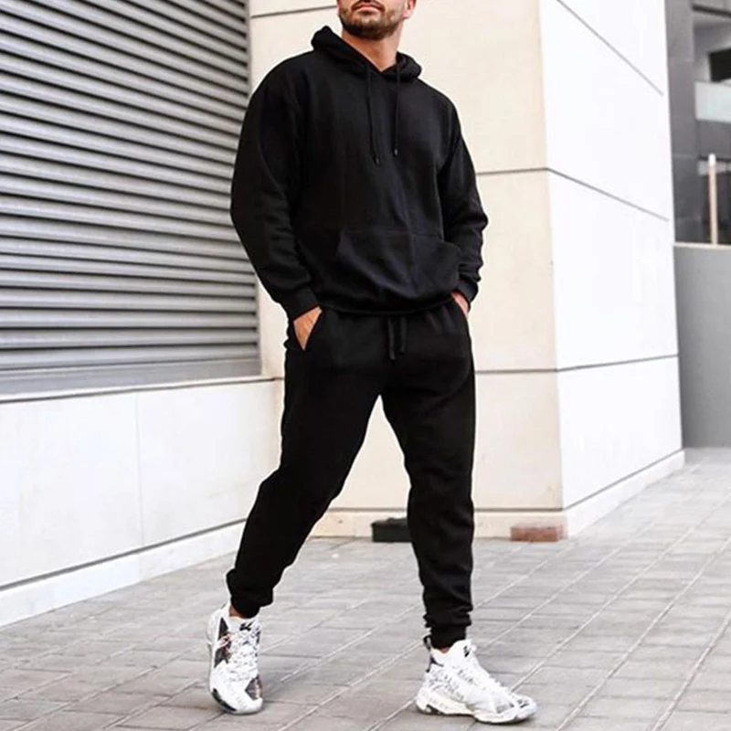 Casual Solid Color Tracksuit