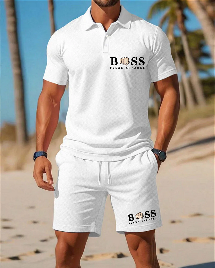 The Seaside Holiday Atmosphere Is Full Of BOSS Style Casual Polo Shirt Suit