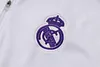 Joyfball 2025/2026 Real Madrid Half-Pull Training Suit White Retro version Football Shirt 1:1 Thai Quality