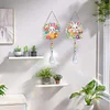 2pcs Flower Bunny Diamond Painting Double-sided Crystal Window Suncatcher Craft Set Birthday Gifts Home Garden Decor Hanging Kit