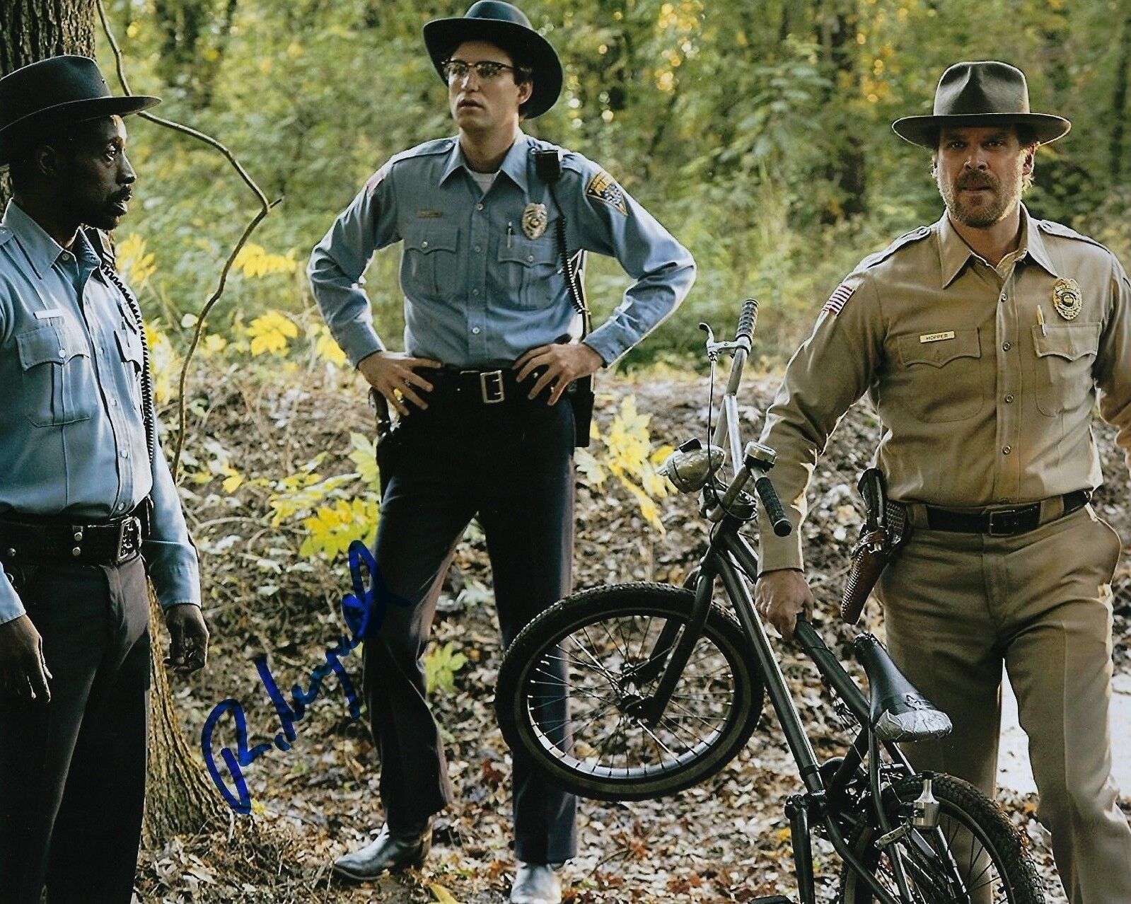 GFA Stranger Things Officer * ROB MORGAN * Signed Autograph 8x10 Photo Poster painting R2 COA