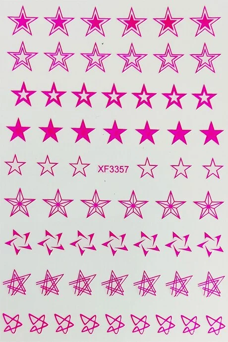 Pink Ribbon Health Nail Art Stickers 3D Decals Manicure Accessories Salon Women Gift Sticker Decal Heart Star Letter