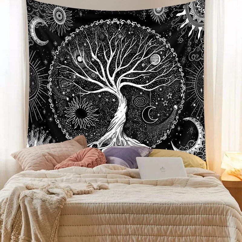 Life tree tapestry landscape wall hanging tapestry living room decorationTapestries Home Decor for Bedroom Living Room Dorm