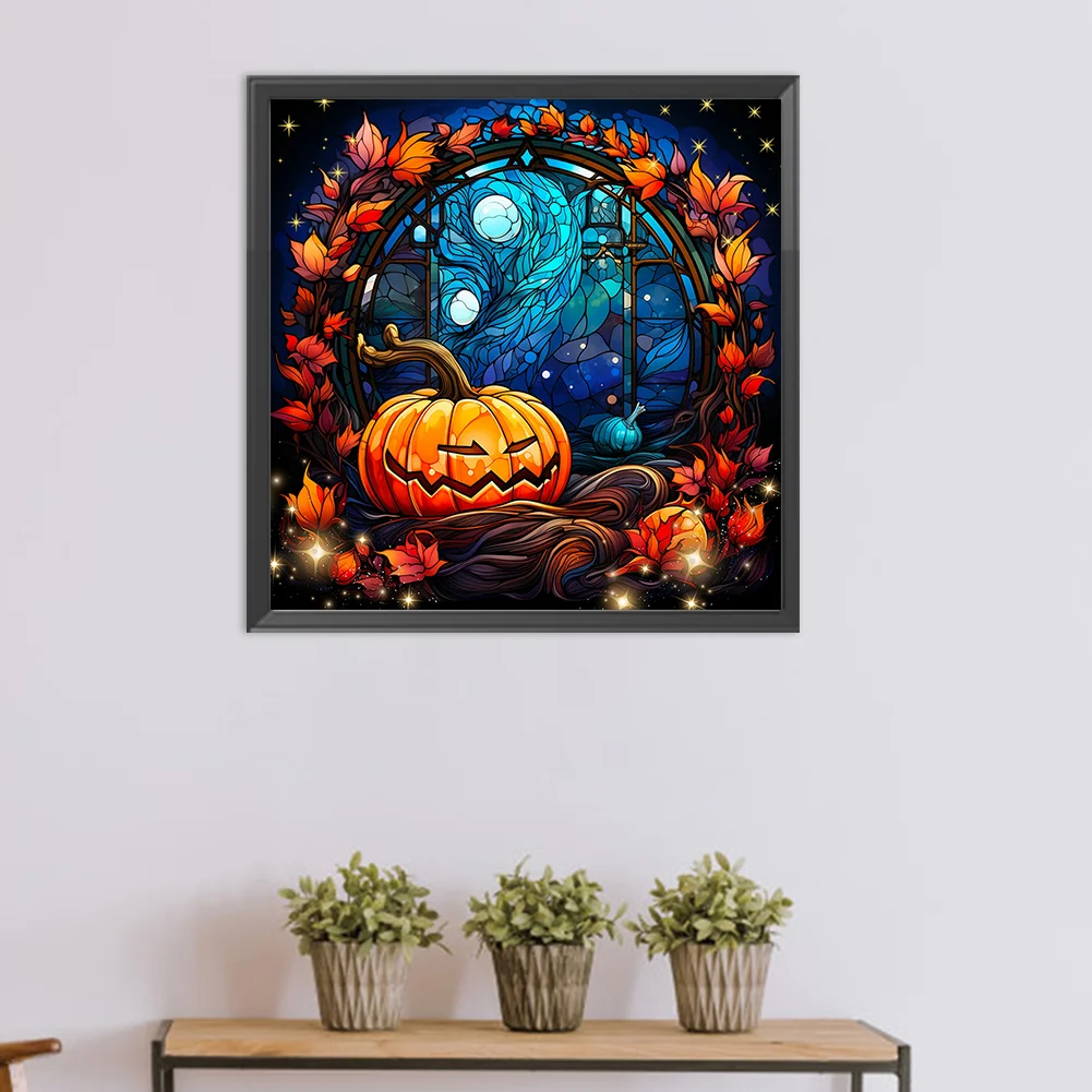 DIY Paint By Number 40*40cm - Square Glass Painting