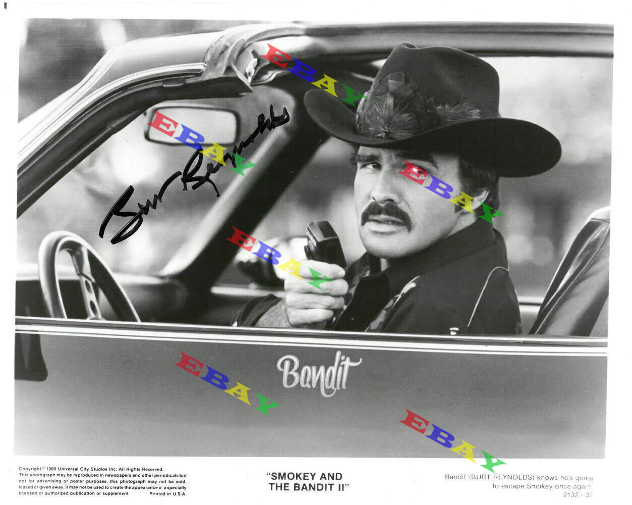 Burt Reynolds Bandit II AUTOGRAPHED Signed 8x10 Photo Poster painting REPRINT