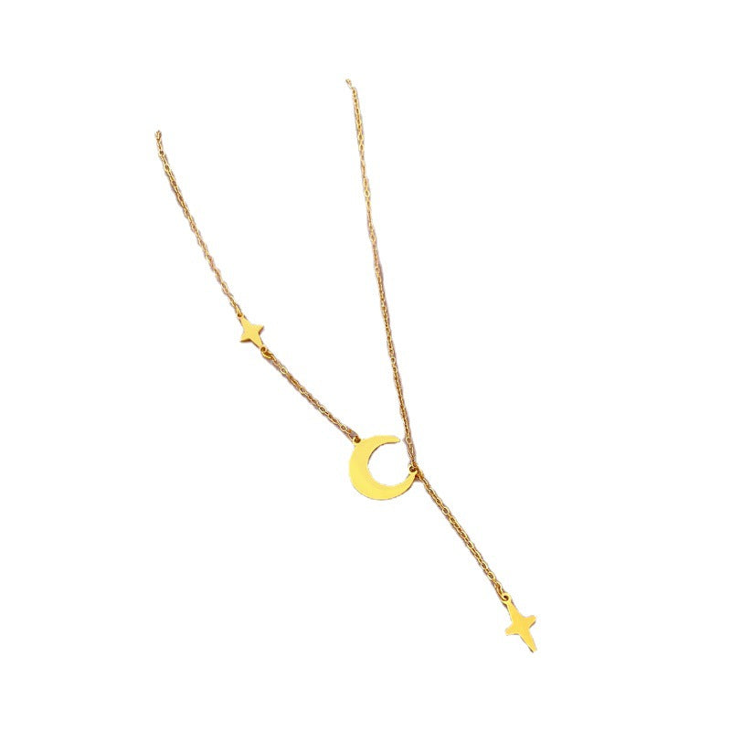 Cartoon Flower Gourd Geometric Titanium Steel Electroplating Necklaces