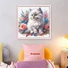 Rose Cat-11CT Stamped Cross Stitch 40*40cm/15.75*15.75in tapestrymarket