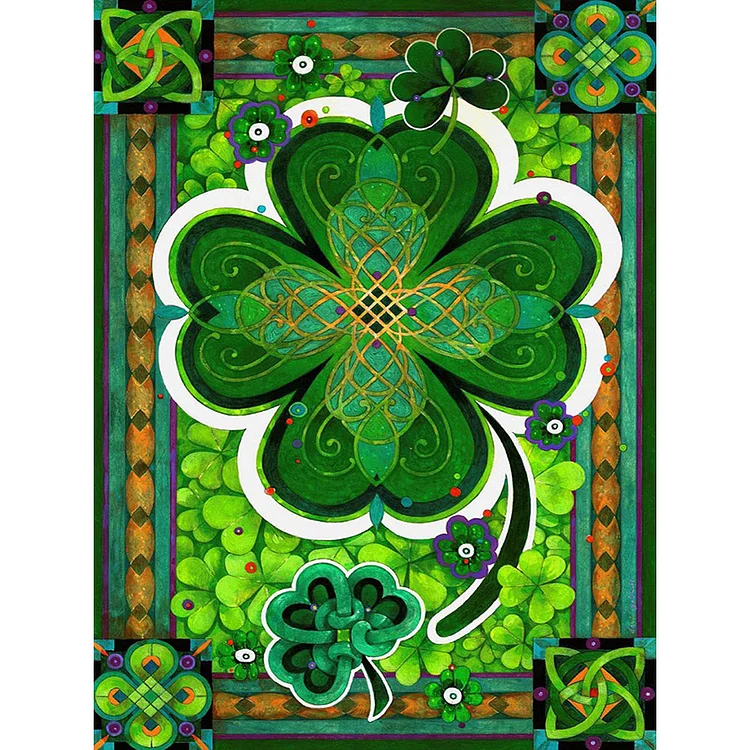 Lucky Flower Round Full Drill Diamond Painting 30X40CM(Canvas) gbfke