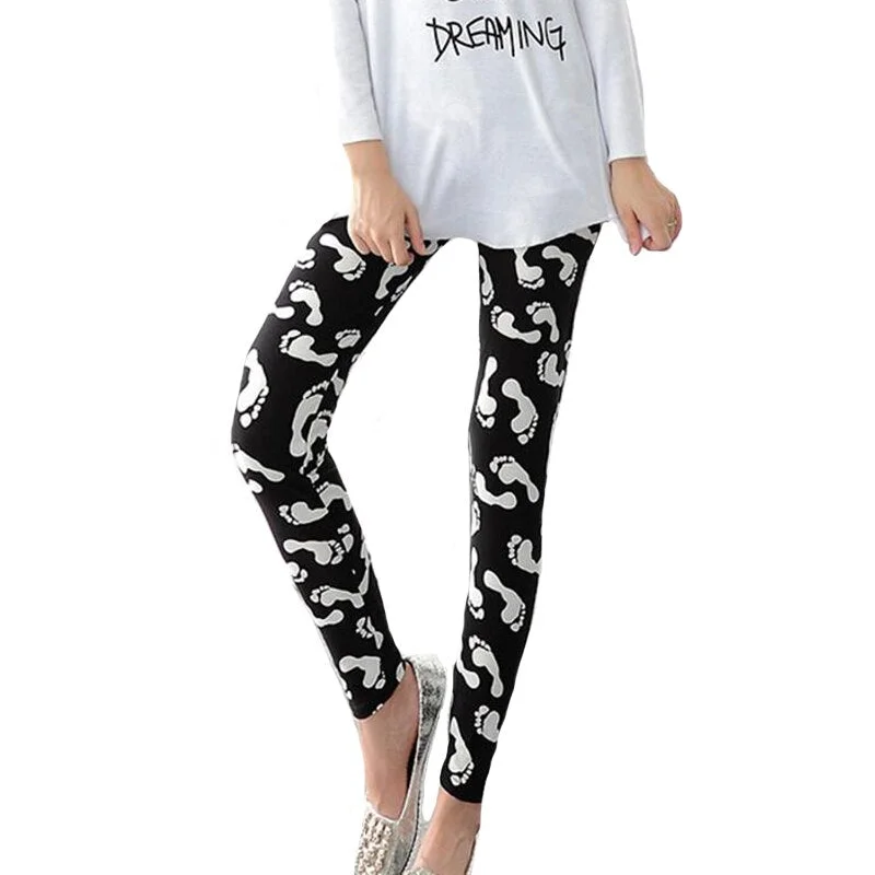 CUHAKCI Floral Sexy Pants Printed Legging Women Love Fitness Leggins Push Up Trousers Casual High Quality Sport