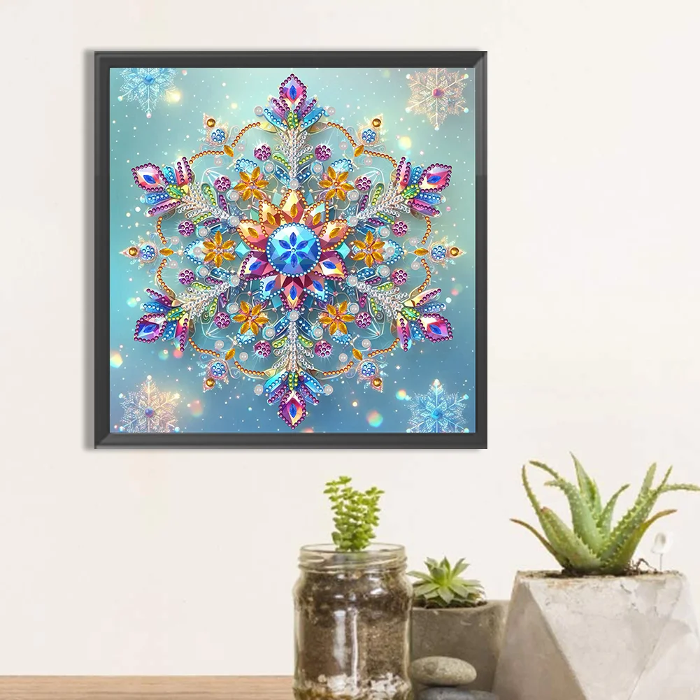 Snowflake2 - Partial Special Shaped Drill Diamond Painting Kits (Canvas|30*30cm)