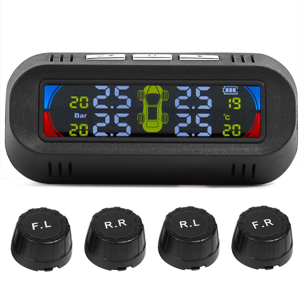 

AN-10C Solar Car TPMS Tire Pressure Monitor System with 4 External Sensors, 501 Original