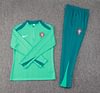 Joyfball 2024/2025 Portugal Half-Pull Training Suit Royal Green Football Shirt