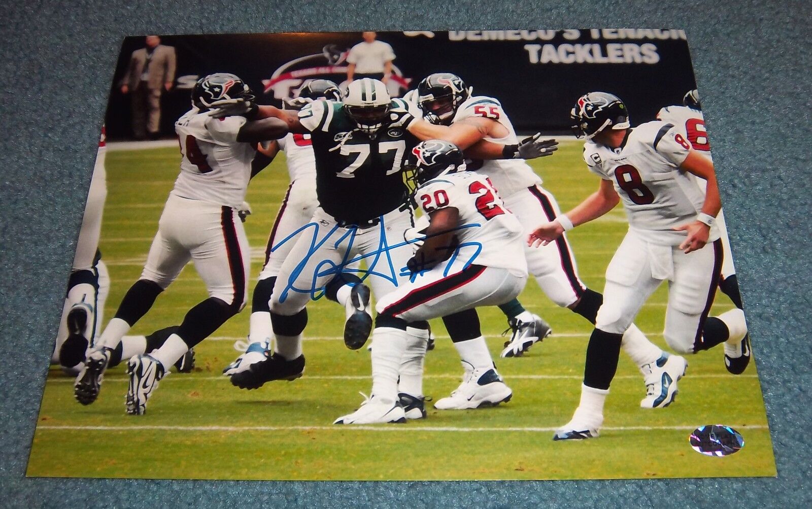 New York Jets Kris Jenkins Signed Autographed 8x10 Photo Poster painting Maryland B