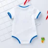 Baby Girl Boy American Independence Day Cute Bow Short Sleeve Romper