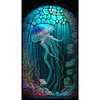 (40*70cm)Stained Glass Jellyfish - Full Round Drill Diamond Painting
