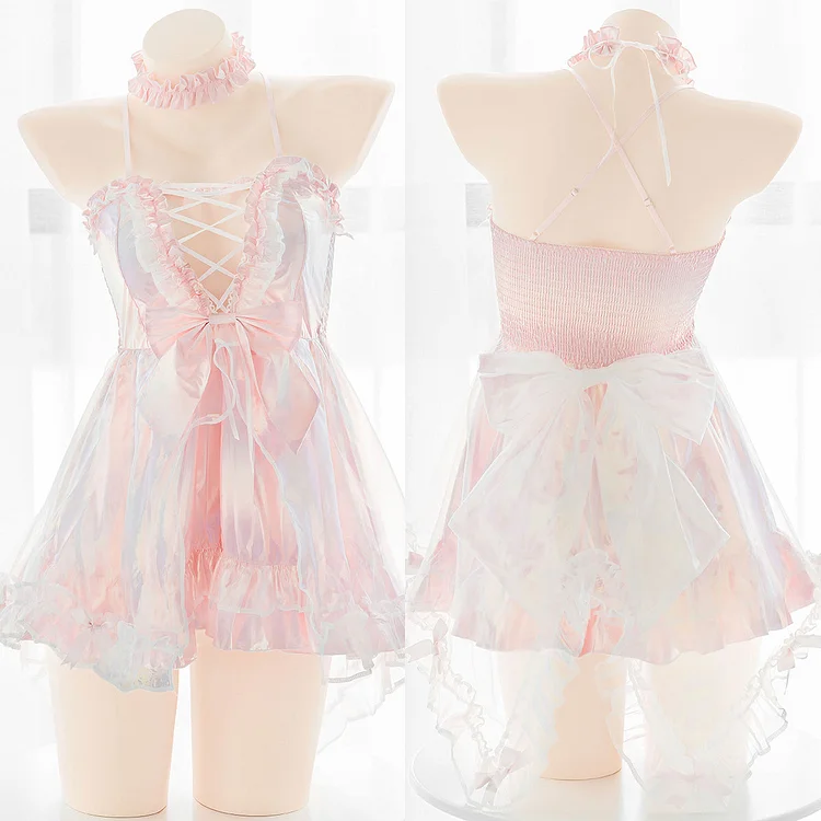 Cute Pink Irredecent Princess Ballerina Dress Lingerie SP16326