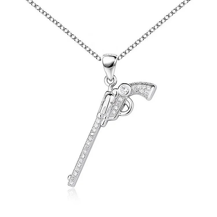 S925 Aunt Like A Mom But Cooler Gun Necklace