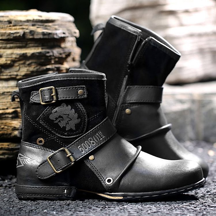 Western Mid-high Cowboy Martin Boots